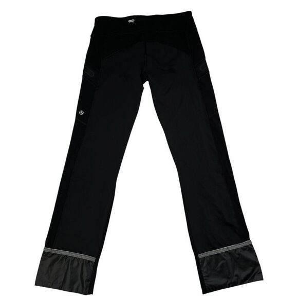 Lululemon Runnin With My Homies Reflective Flare Pants Black Size 6 - Picture 2 of 9